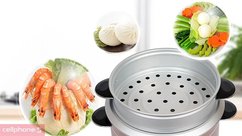 Thiết kế nồi cơm điện cơ nắp rời 2.2L Sunhouse SHD8135