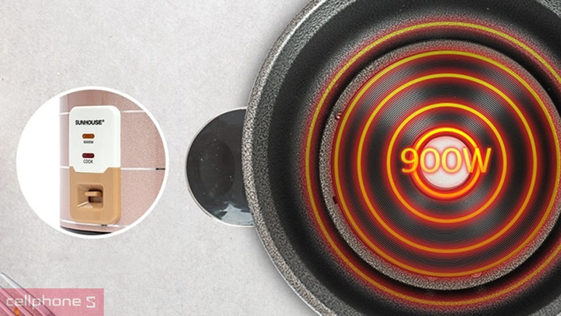 Công nghệ trên nồi cơm điện cơ nắp rời 2.2L Sunhouse SHD8135