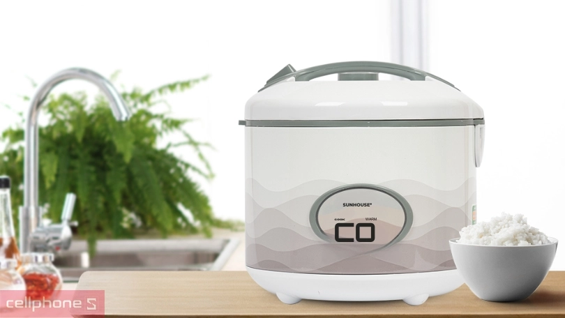 Nồi cơm điện Sunhouse SHD8602 1.8L - Tiện lợi cho bữa cơm thơm ngon, tròn vị