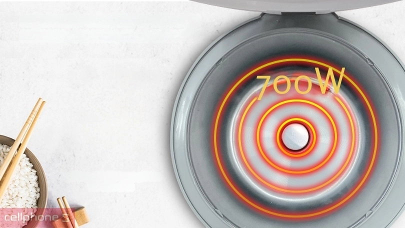 Công suất 700W mạnh mẽ - Nấu cơm hâm nóng tiện lợi