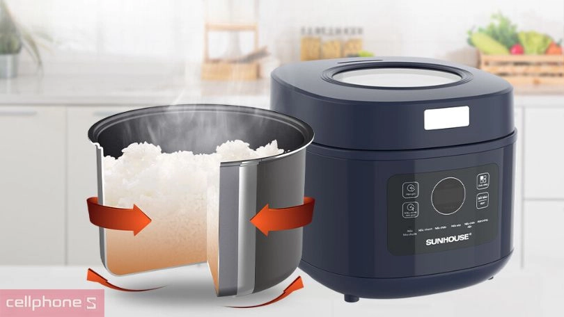 Dung tích nồi cơm điện Sunhouse SHD8802 1L