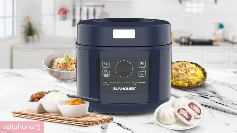 Chế độ nấu, bảng điều khiển nồi cơm điện Sunhouse SHD8802 1L