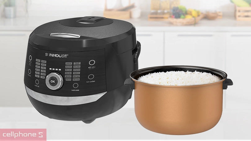 Chế độ nấu của nồi cơm điện tử Sunhouse SHD8911 1.8 lít