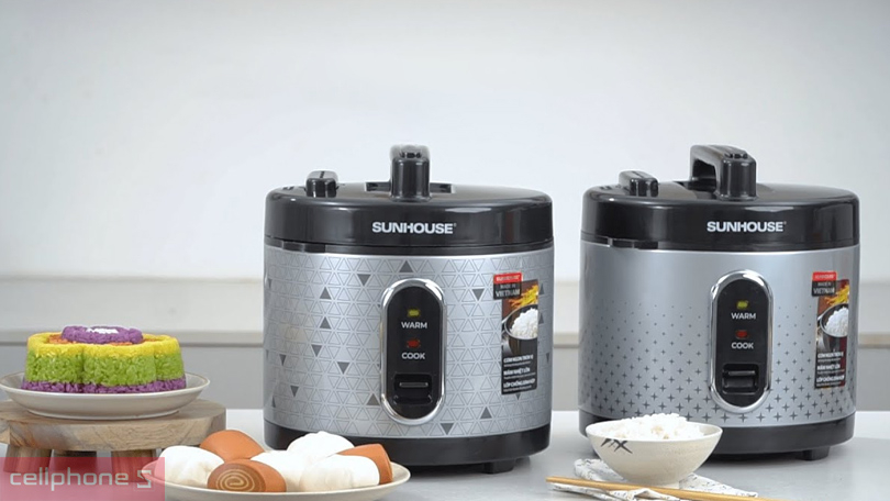 Nồi cơm nắp gài Sunhouse 1.8 lít SHD8630 - Công suất mạnh mẽ, dung tích nấu lớn