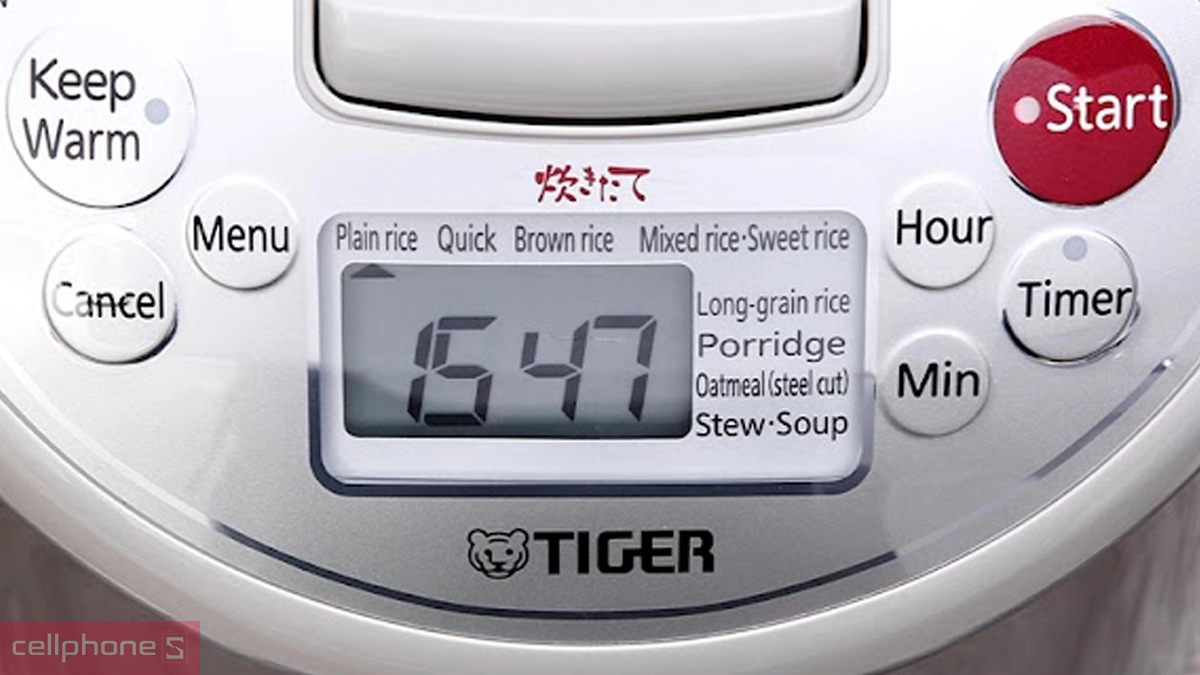 Tính năng hẹn giờ trên Nồi cơm điện tử cao tần Tiger JKW-A18W