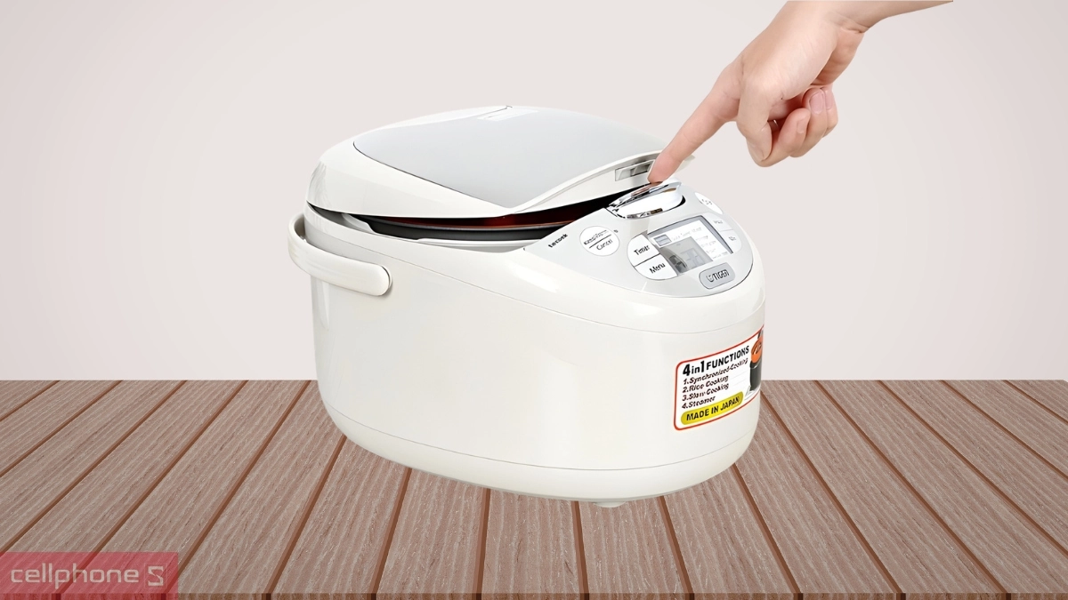 Chế độ nấu đa dạng trên Nồi cơm điện tử Tiger JAX-S10W