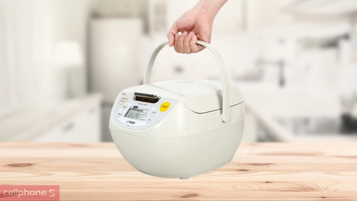 Kiểu dáng hiện đại của Nồi cơm điện tử Tiger JBV-S10W