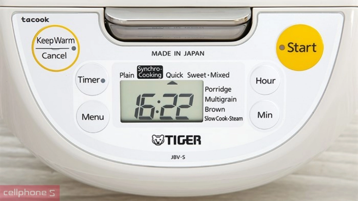 9 chế độ nấu trên Nồi cơm điện tử Tiger JBV-S10W