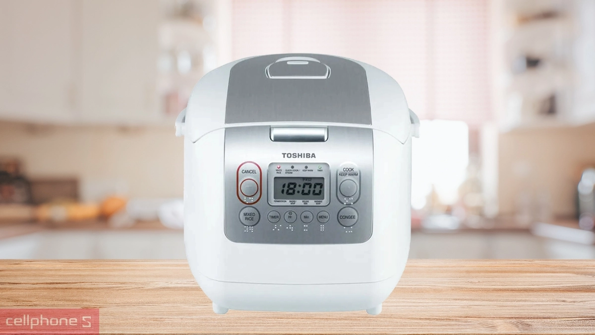 Thiết kế nồi cơm điện tử Toshiba 1.8L RC-18NMFVN(WT)