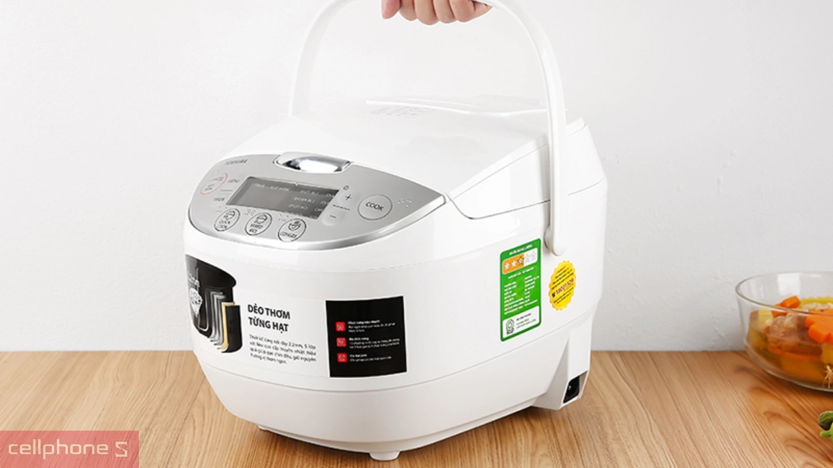 Thiết kế nồi cơm điện tử Toshiba RC-18DH2PV(W)