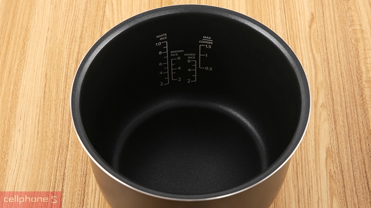 Dung tích chứa của nồi cơm điện tử Toshiba RC-18DH2PV(W)