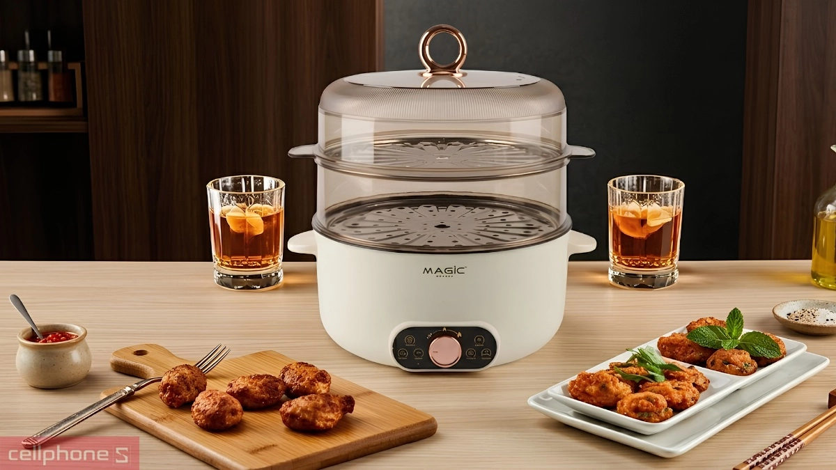 Công nghệ hấp thủy nhiệt trên Nồi lẩu hấp Magic A-092