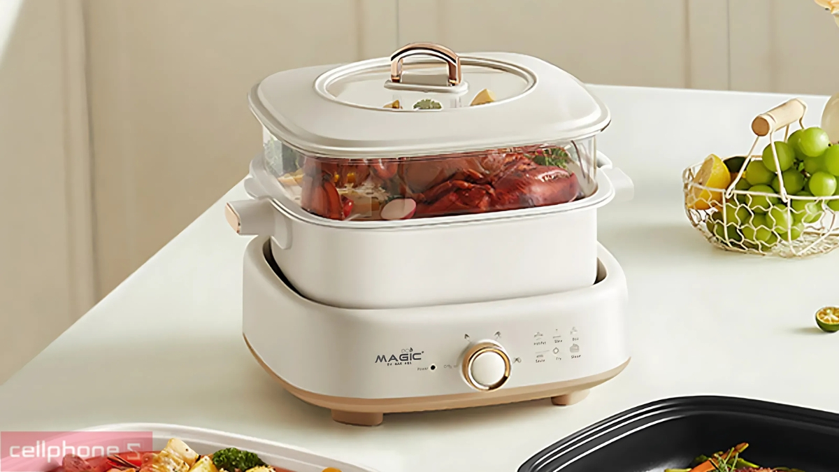 Thiết kế nồi lẩu hấp Magic Eco AC-281