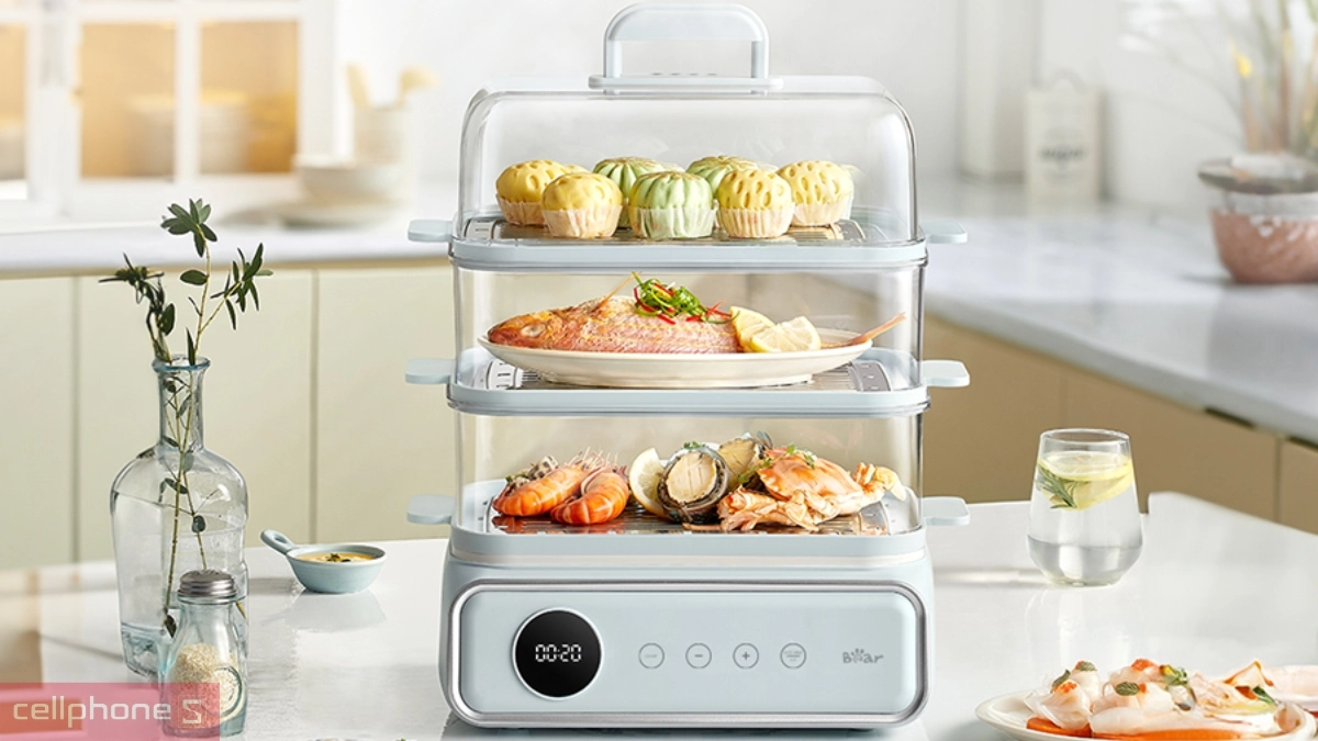 Dung tích nồi hấp Bear DZG-P20W7