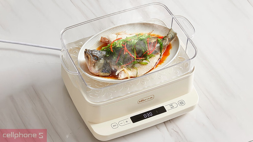 Thiết kế nồi hấp thức ăn đa năng Bear DZG-CA2D1 12L