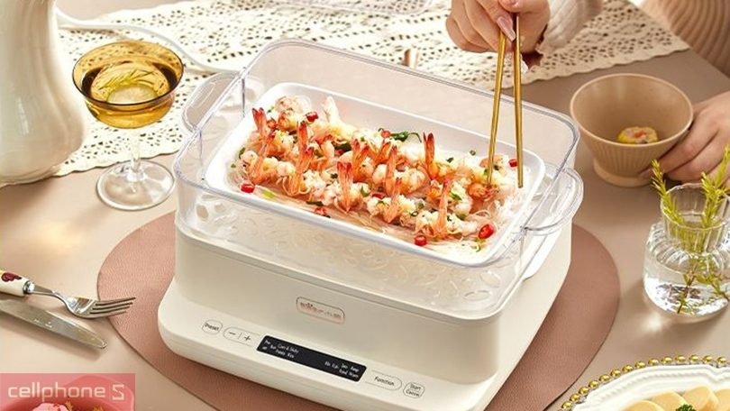 Thiết kế nồi hấp thức ăn đa năng Bear DZG-CA2D1 12L