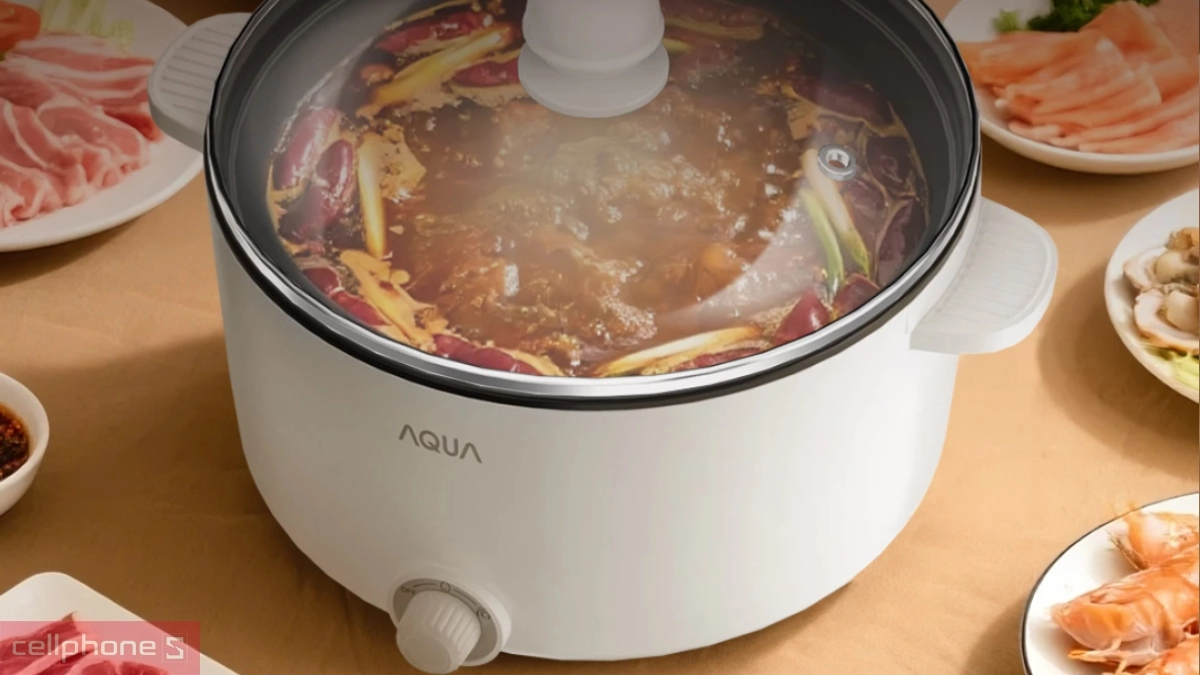 Chế độ nhiệt trên nồi lẩu điện đa năng AQUA AQS-EP3Y