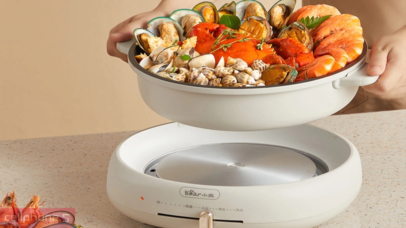 Nồi lẩu điện Bear DHG-C40W2 - Công suất nấu lớn, dung tích chứa rộng rãi