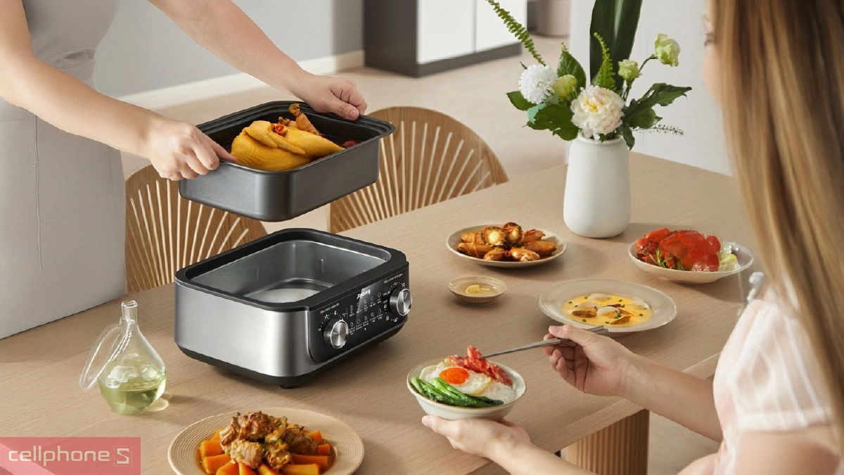 Công suất lẩu hấp điện Joyoung JFS-556 4.5L-11.5L