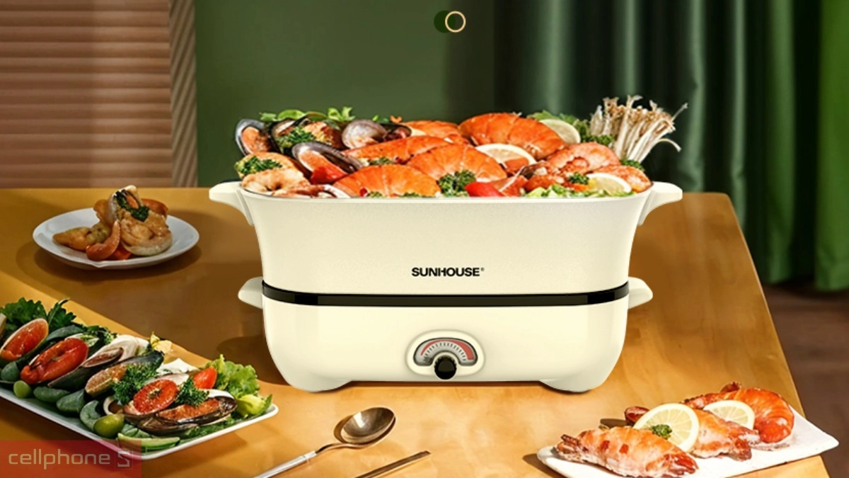 Dung tích nồi lẩu điện Sunhouse SHD4560
