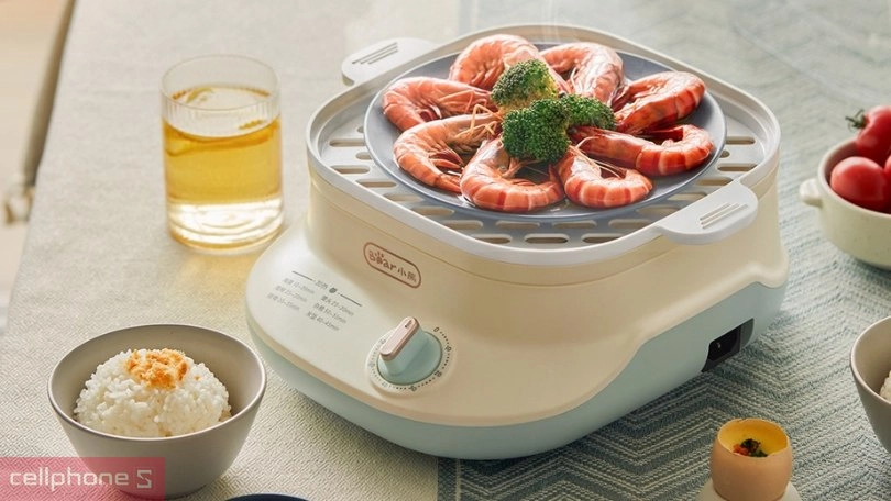Nồi hấp thức ăn điện đa năng Bear DZG-C60Q8 – Hấp nhiều thức ăn, tiết kiệm thời gian