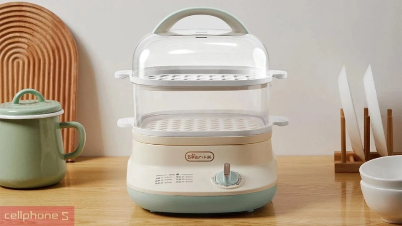 Nồi hấp thức ăn điện đa năng Bear DZG-C60Q8 – Hấp nhiều thức ăn, tiết kiệm thời gian