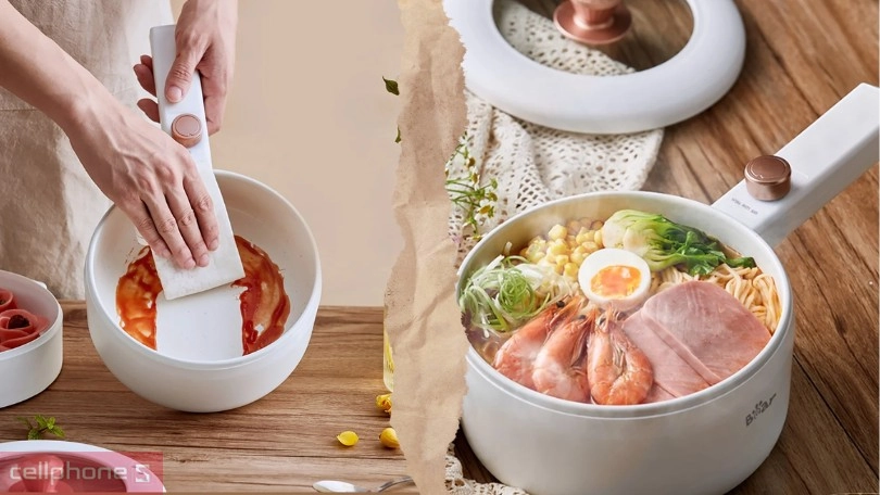 Nồi lẩu điện đa năng Bear DRG-F30H1 kèm xửng hấp: tiện lợi, an toàn, tinh tế