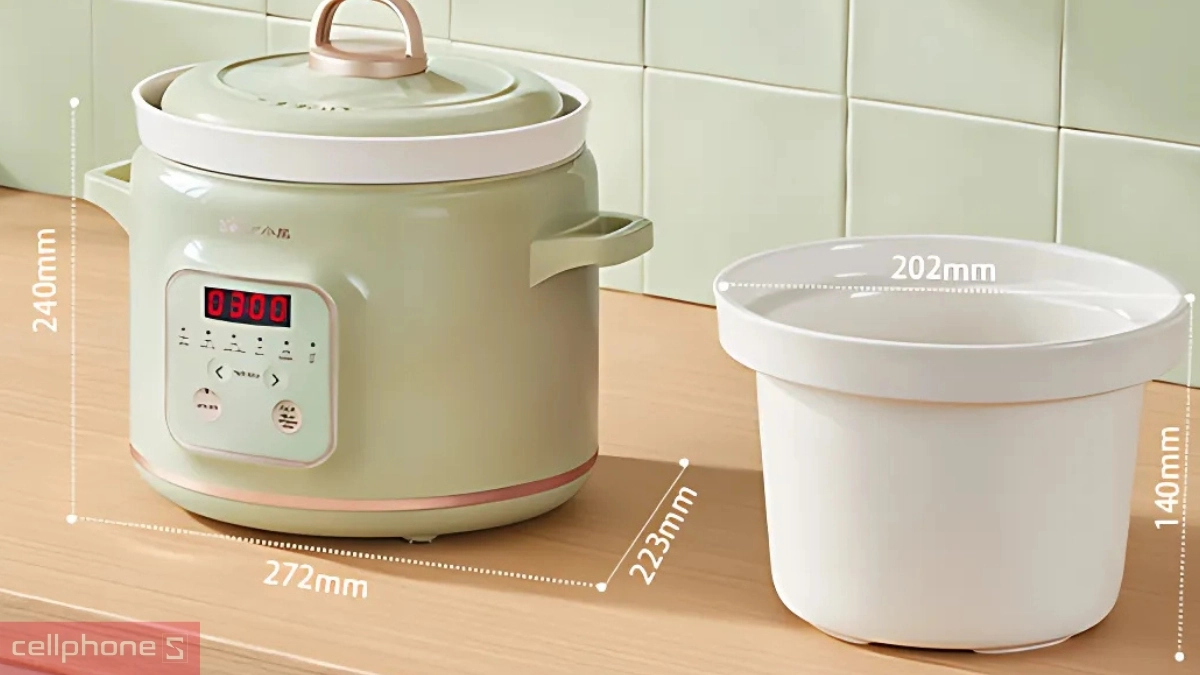 Thiết kế nồi nấu chậm Bear SB-NNC20