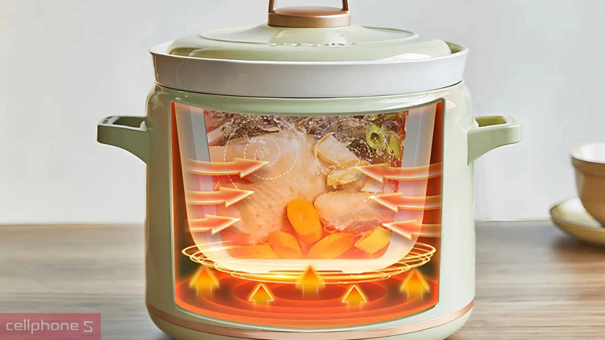 Chế độ nấu trên nồi nấu chậm Bear SB-NNC20