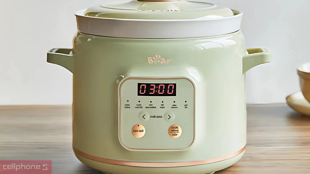 Tính năng hẹn giờ trên nồi nấu chậm Bear SB-NNC20