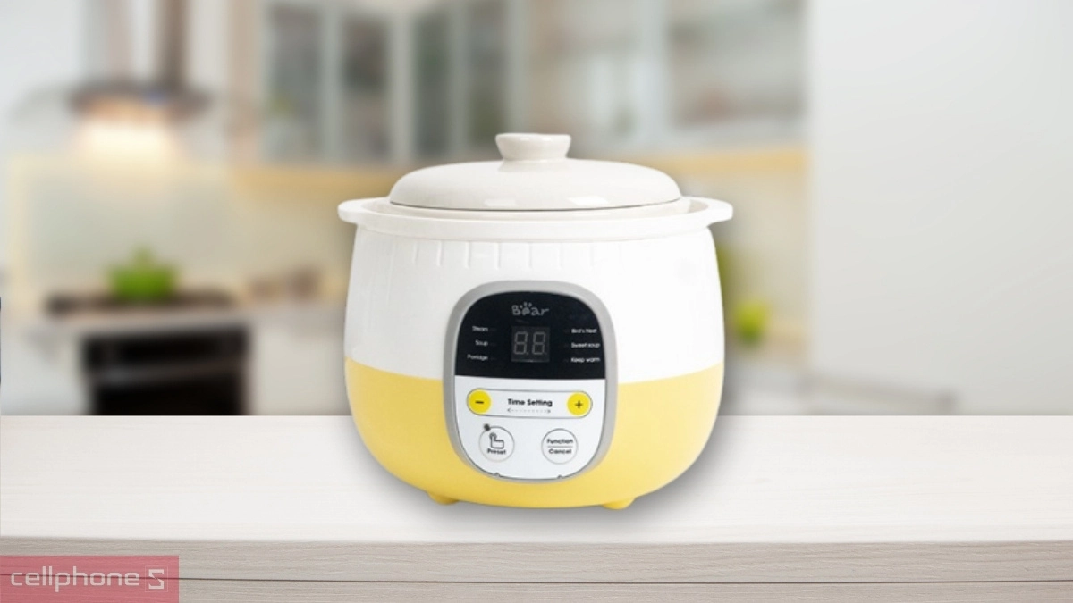 Nồi nấu chậm Bear SUBE001 0.8L sở hữu dung tích 0.8L