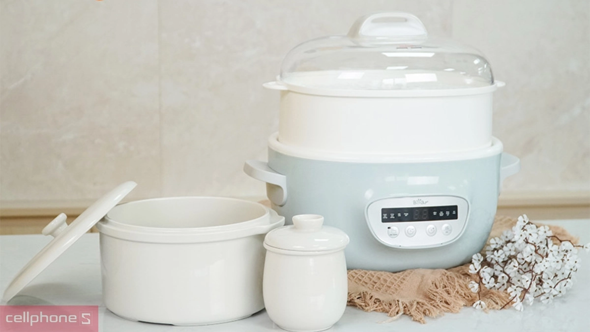 Nồi nấu chậm Bear SUBE003 2.5L được trang bị nhiều chương trình nấu