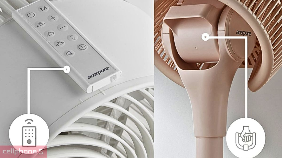 Hệ thống điều khiển Quạt đối lưu không khí Acerpure Cozy F2