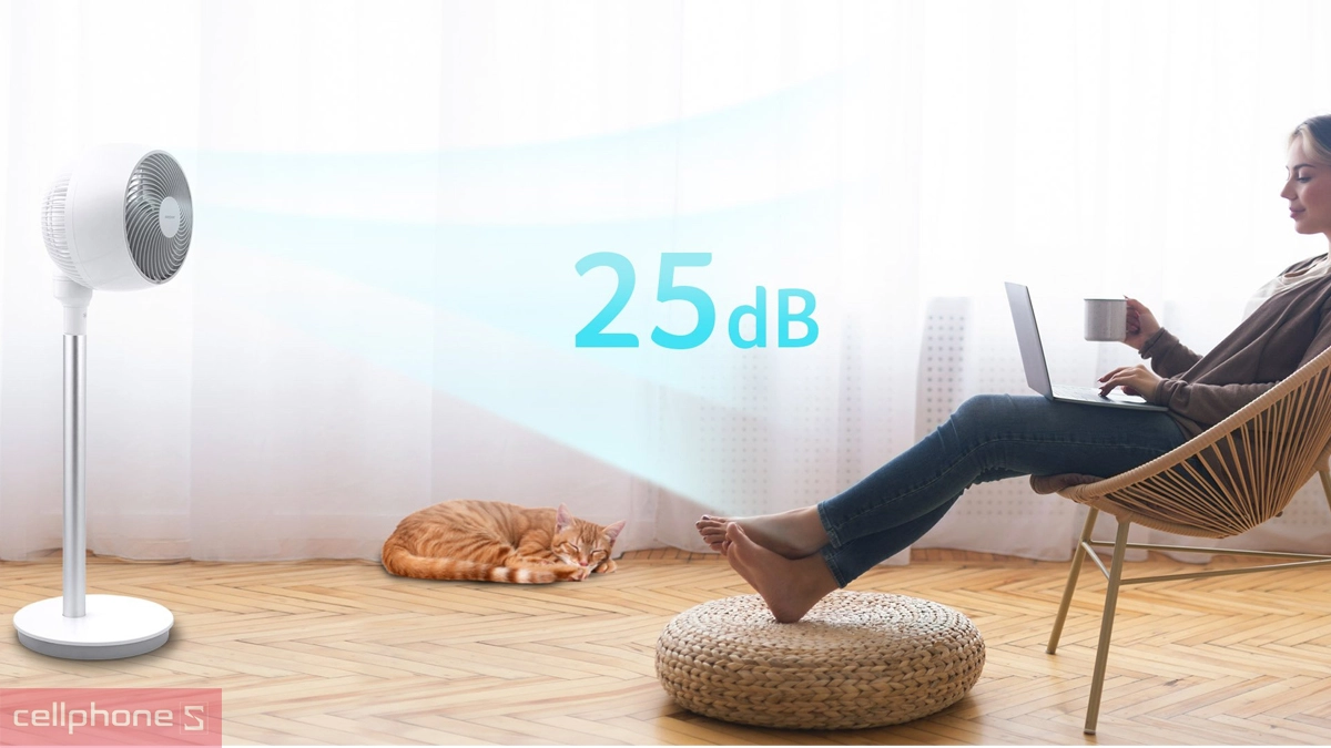 Độ ồn hoạt động của quạt đối lưu không khí Acerpure Cozy F1