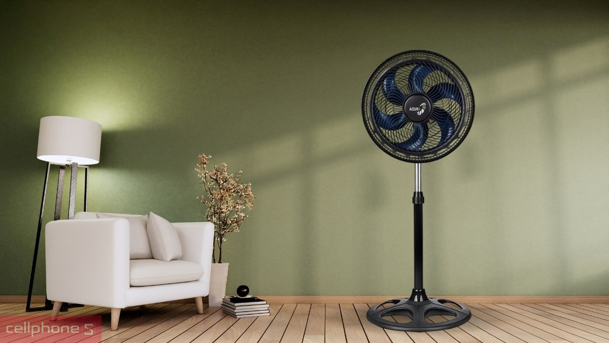 Công suất vận hành mạnh mẽ của quạt đứng Asiavina Turbo Plus VY639092