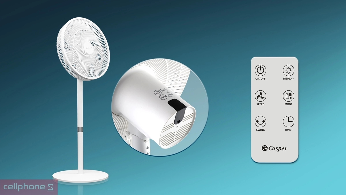 Điều khiển quạt đứng Casper F-DR14W1