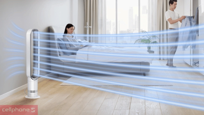 Quạt không cánh Dyson Cool AM07 - Hẹn giờ đơn giản từ 15 phút đến 9 giờ
