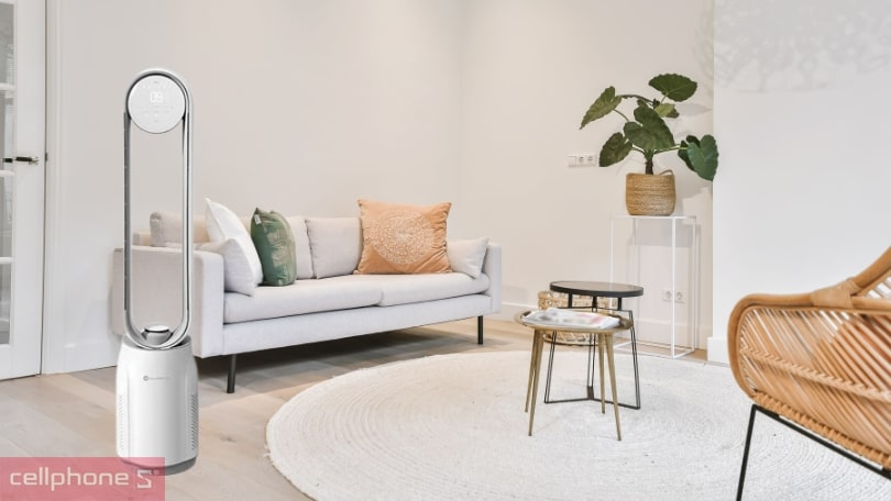 Công suất và chế độ gió của quạt không cánh Lumias T08 Plus 38W