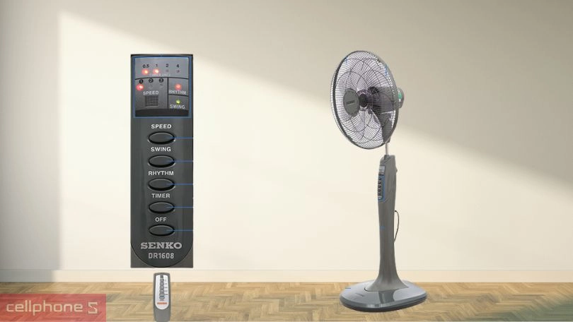 Hướng dẫn sử dụng tính năng hẹn giờ của quạt đứng Senko DR1608