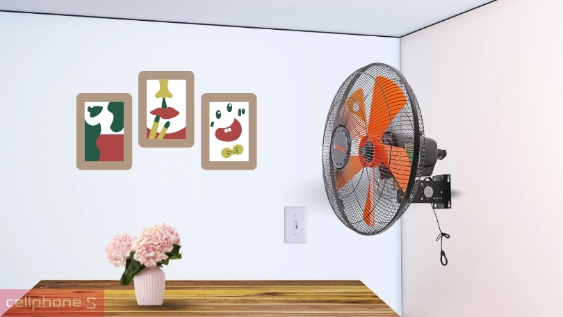 Quạt treo tường Senko T1882: quạt 5 cánh làm mát nhanh, siêu tiết kiệm năng lượng