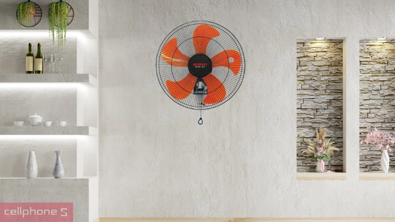 Quạt treo tường Senko T1882: quạt 5 cánh làm mát nhanh, siêu tiết kiệm năng lượng