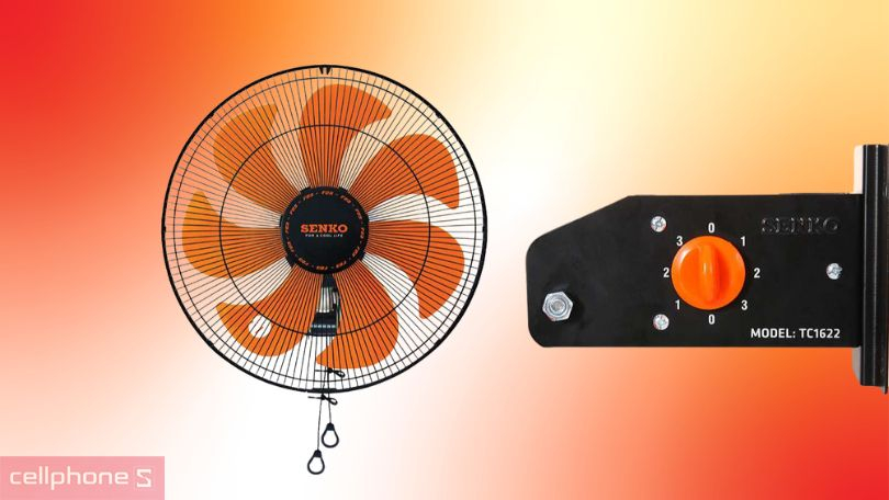 Quạt treo tường Senko TC1622 - Động cơ bền bỉ, làm mát linh hoạt với 3 mức gió