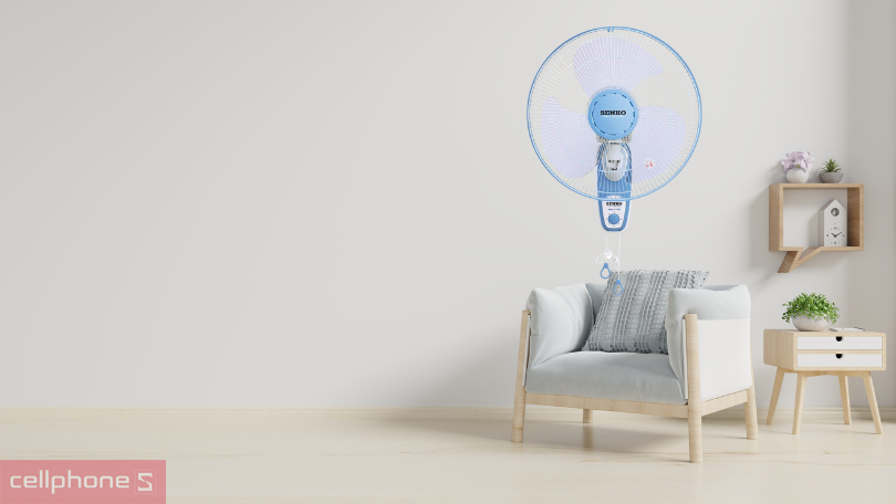Quạt treo tường Senko TC1626 - Thiết kế gọn nhẹ, công suất cao