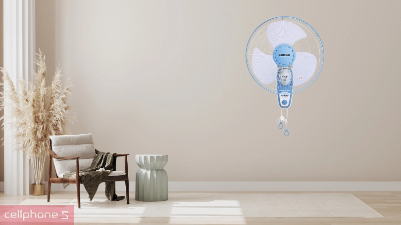 Quạt treo tường Senko TC1626 - Thiết kế gọn nhẹ, công suất cao