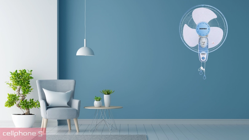 Quạt treo tường Senko TC1626 - Thiết kế gọn nhẹ, công suất cao