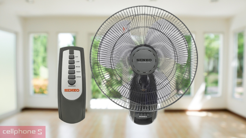 Quạt treo tường Senko TR1628 – Thiết kế gọn gàng, công suất 47W với động cơ bền bỉ