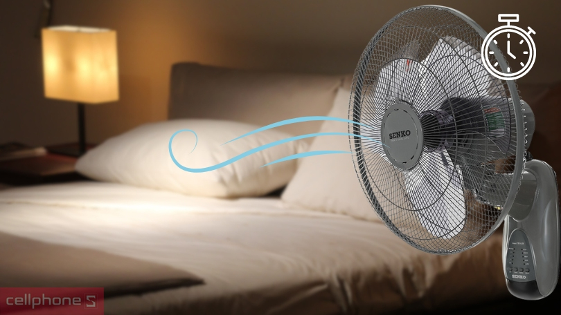 Quạt treo tường Senko TR1628 – Thiết kế gọn gàng, công suất 47W với động cơ bền bỉ