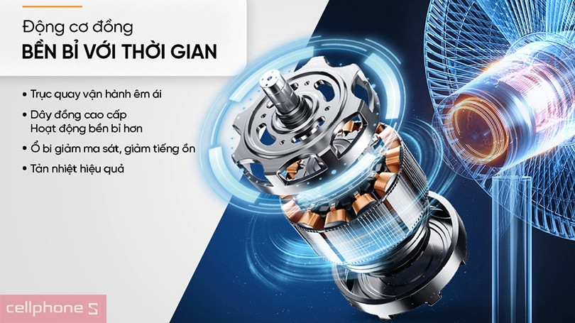 Quạt đứng Sunhouse SHD-7346 - Công suất vận hành ổn định, điều khiển cảm ứng linh hoạt