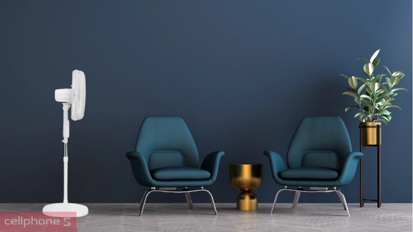 Thiết kế quạt đứng Tefal Turbo Silence Stand VH679690