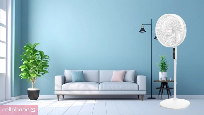 Thiết kế, khả năng điều chỉnh độ cao của quạt đứng Tefal Turbo Silen Plus VH689690